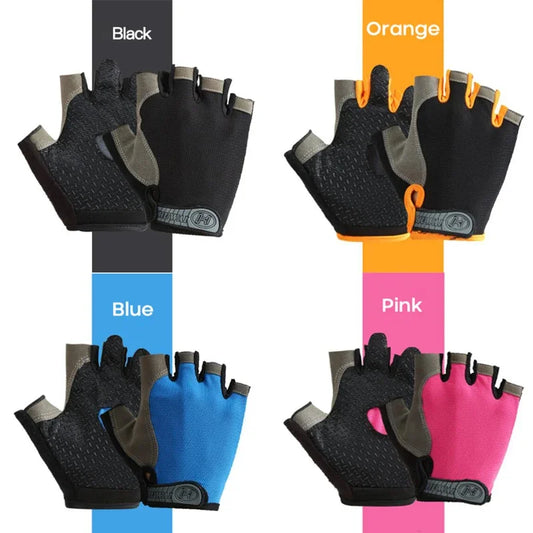 Atmungsaktive Halb-Finger Radfahren Handschuhe mit Anti-Rutsch für Unisex