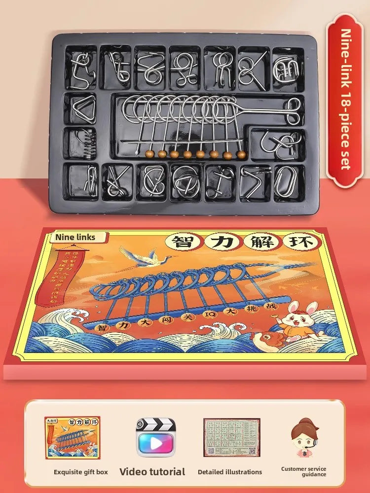 Komplettes Lernspielzeug Set mit 24 Teilen und intelligentem Schloss