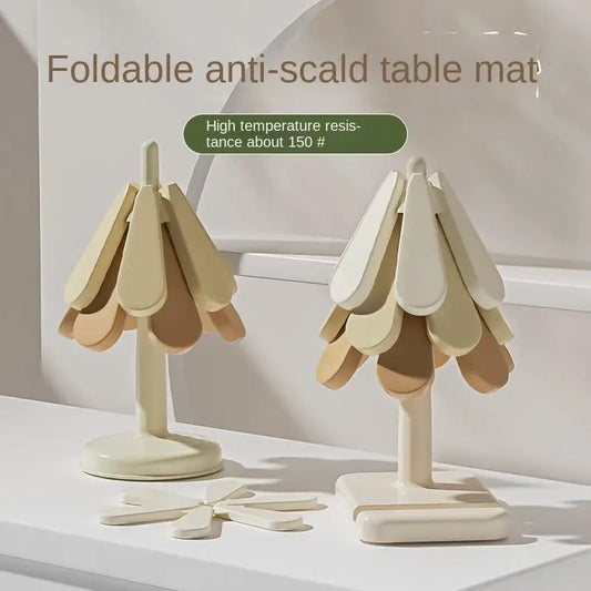 Hitzebeständige Baum-Design Untersetzer aus Silikon für Tischschutz