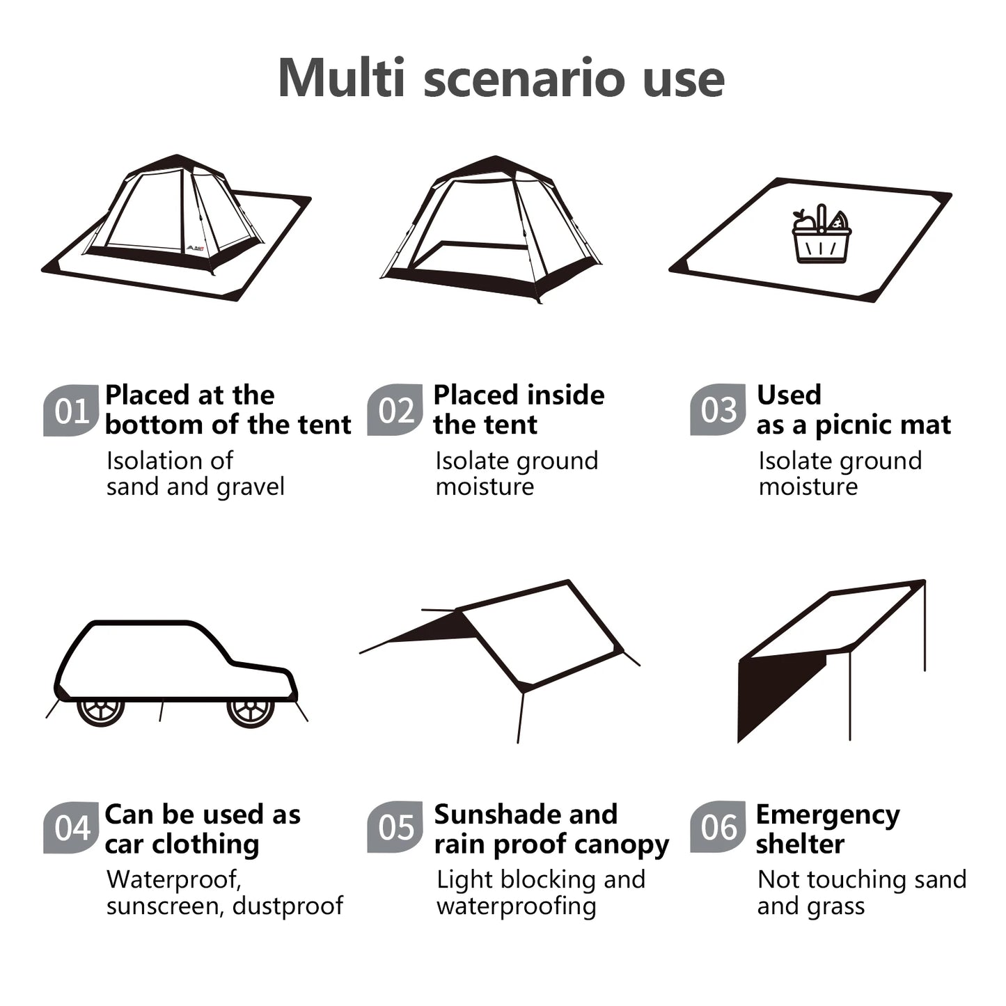 Tragbare wasserdichte Camping Picknickmatte aus Oxford