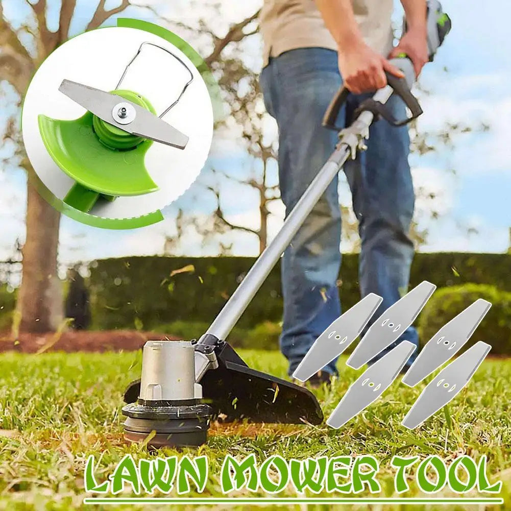5x Metall Rasentrimmer Kopf Ersatz Cutter für Gartenmäher Zubehör