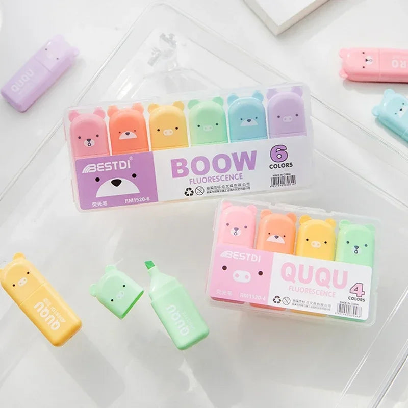 Macaron Farbe Mini Highlighter Stifte – Weiche Spitze für Schule - Büro