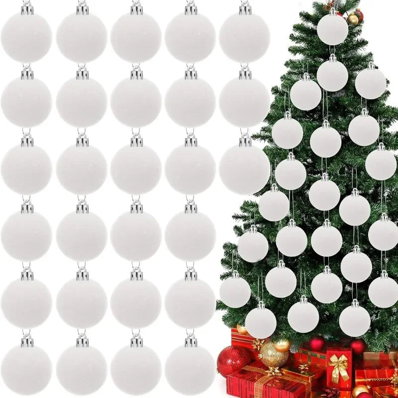 Dekorative Samt Weihnachtskugeln 6 cm 30 Stück in Weinrot