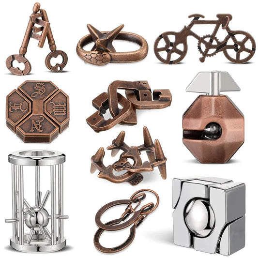 Magisches Metall-Rätsel Puzzle Set 3-teilig Lernspielzeug für Erwachsene Kinder