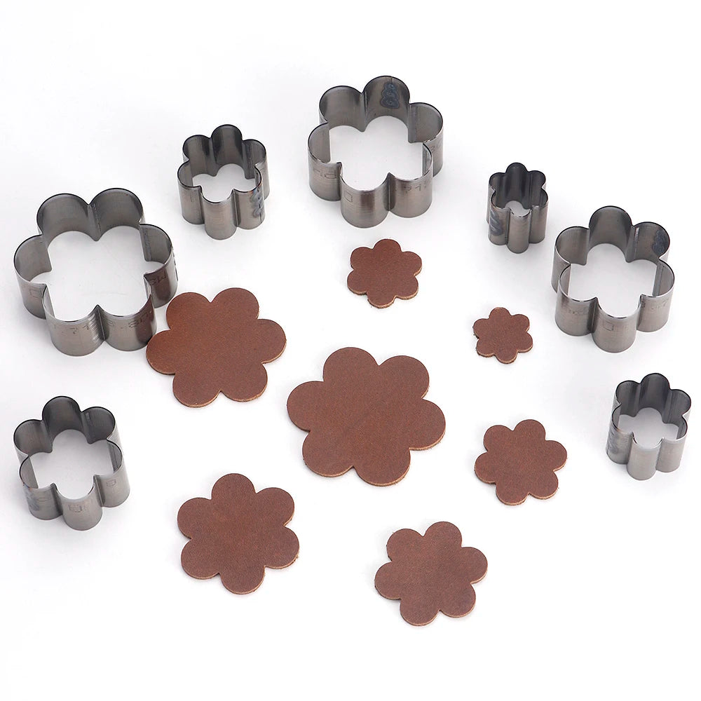 7-teiliges Stanzform-Set Kunstleder Blütenblätter scharfes Stanzwerkzeug