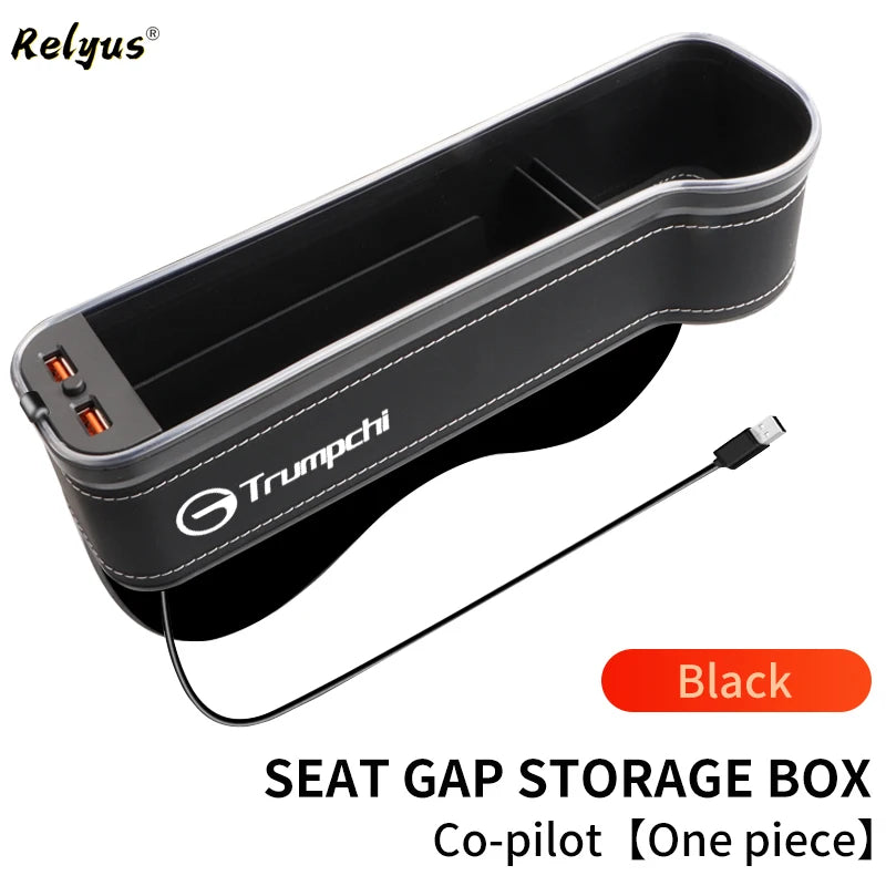 Auto Sitz Spalt Organizer mit USB Ladefunktion & Atmosphäre Lampe