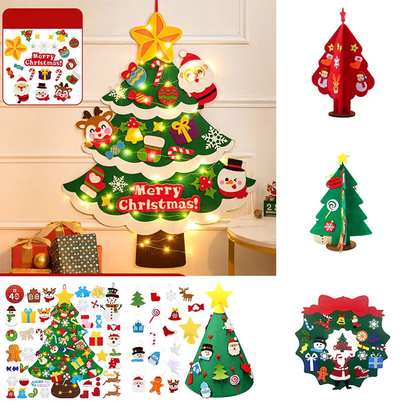 DIY Filz Weihnachtsbaum für Kinder und festliche Dekoration