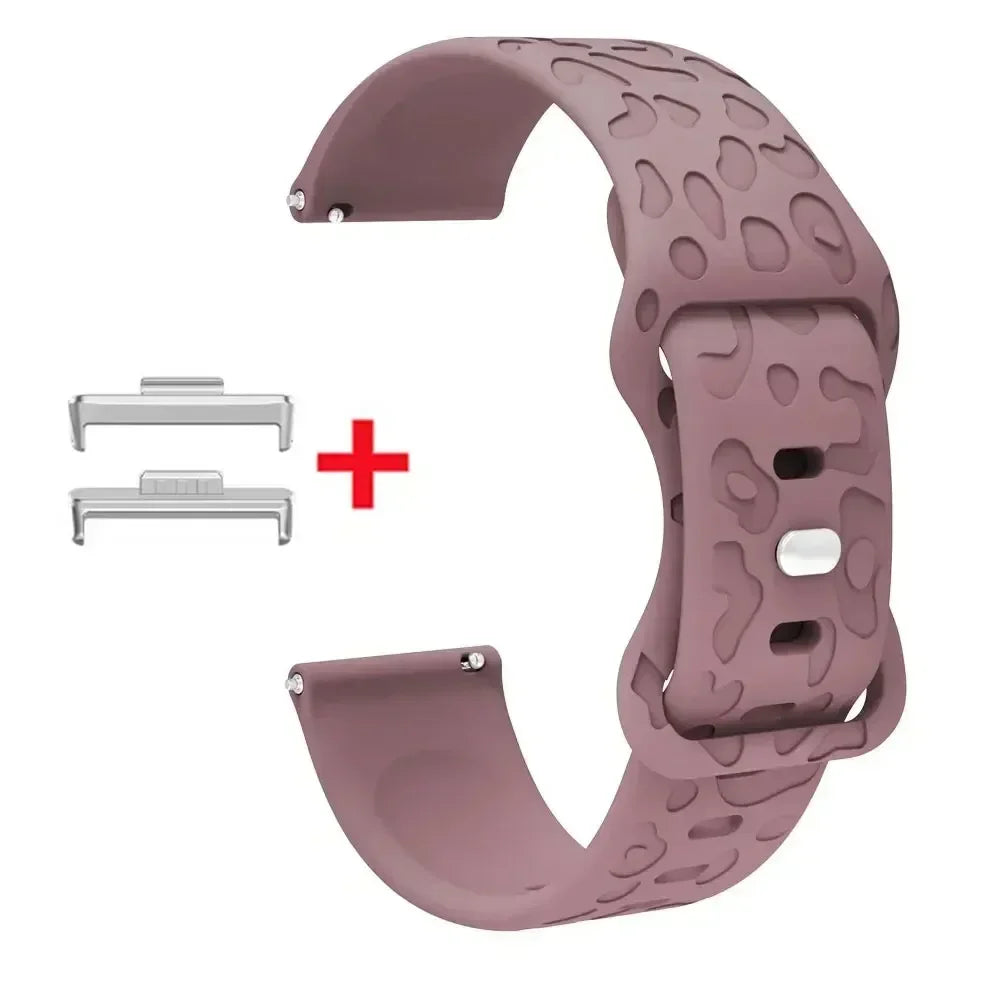Leopard Print Silikonarmband – stylisch, flexibel - kompatibel mit Huawei Watch Fit 3/4