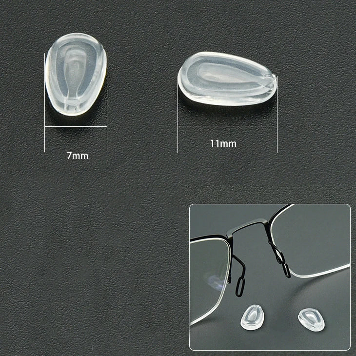 250 Paar superweiche Luftkammer Silikon Nasenpads für optische Brillen