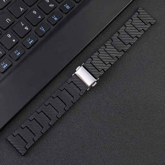 Leichtes - robustes Carbon Fiber Armband 20/22mm für Samsung - Huawei Uhren