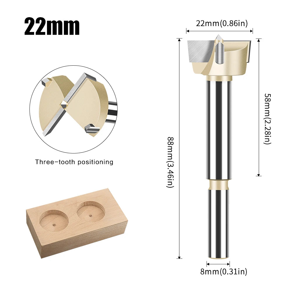 15-60mm Scharnierbohrer Forstner Bohrer Holz mit Wolframkarbid Spitze