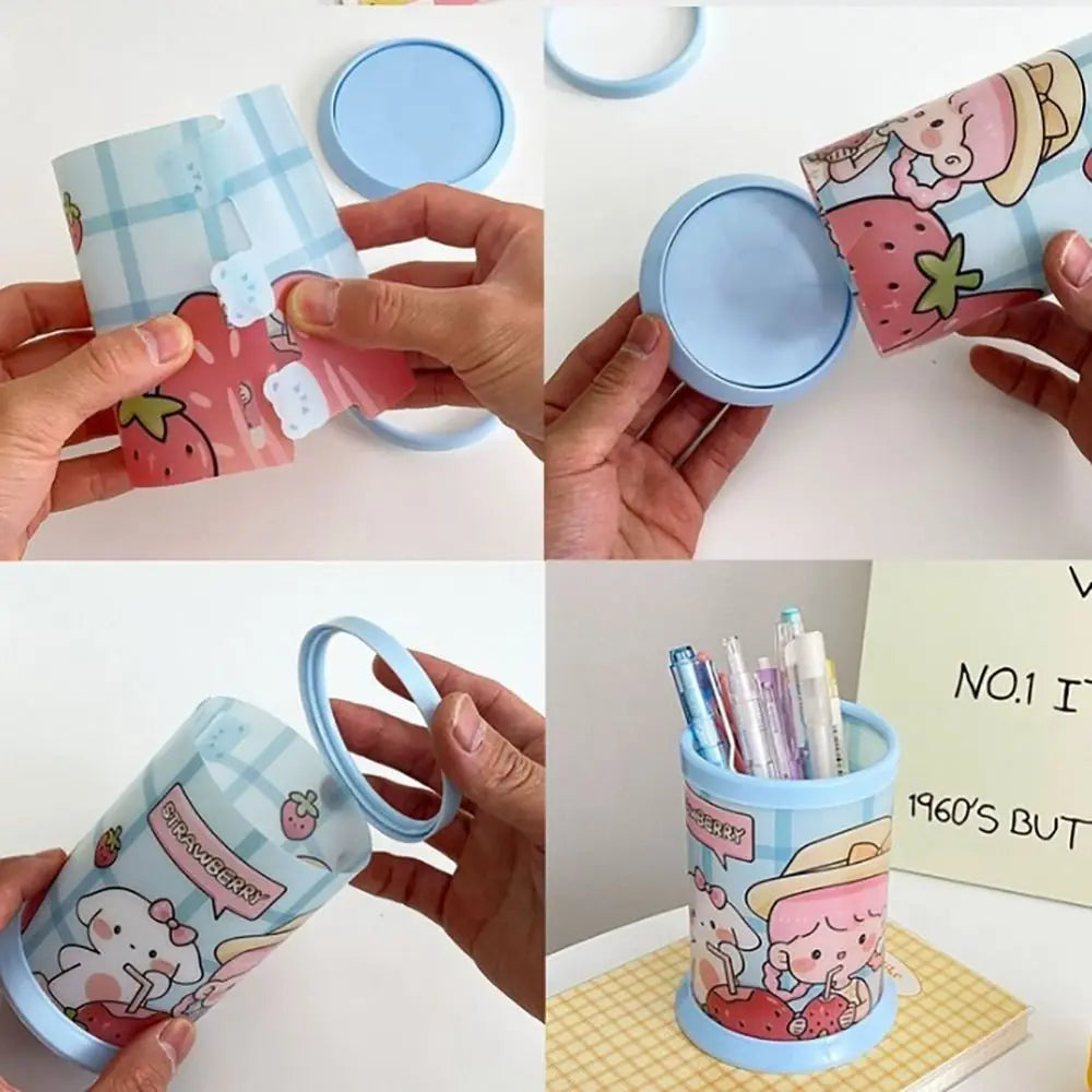 Niedlicher runder Cartoon Stifthalter große Kapazität für Studenten