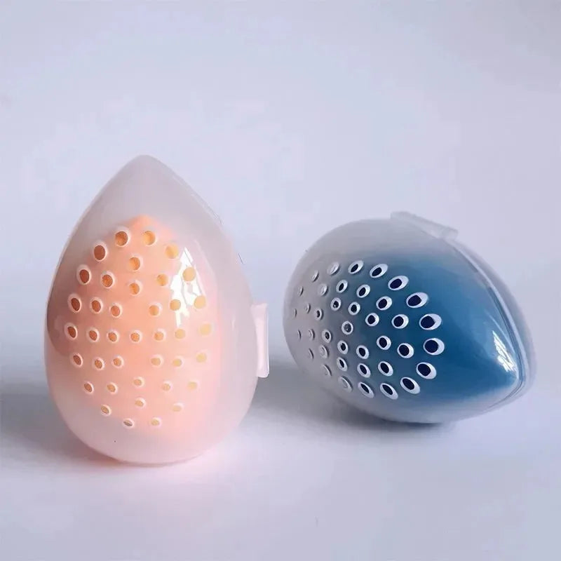 Hygienisch - Praktisch: Tragbare Make-Up Schwamm Box aus Kunststoff, 8 cm kompakt