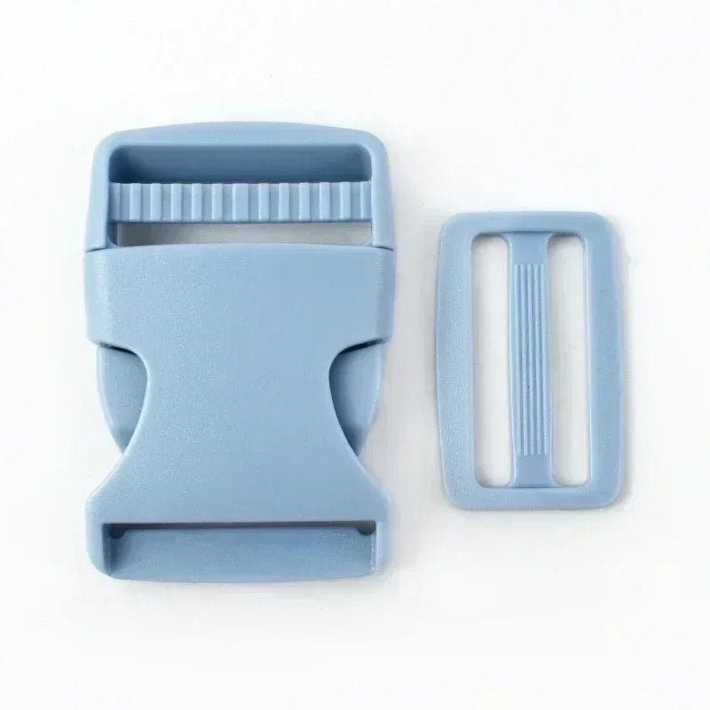 38mm Kunststoff Set: Schnellverschluss Schnallen & Tri-Glide für Rucksack Gürtel