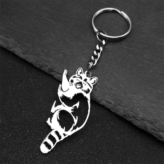 Koala Schlüsselanhänger Edelstahl Gold Silber Hohl Unisex Geschenk