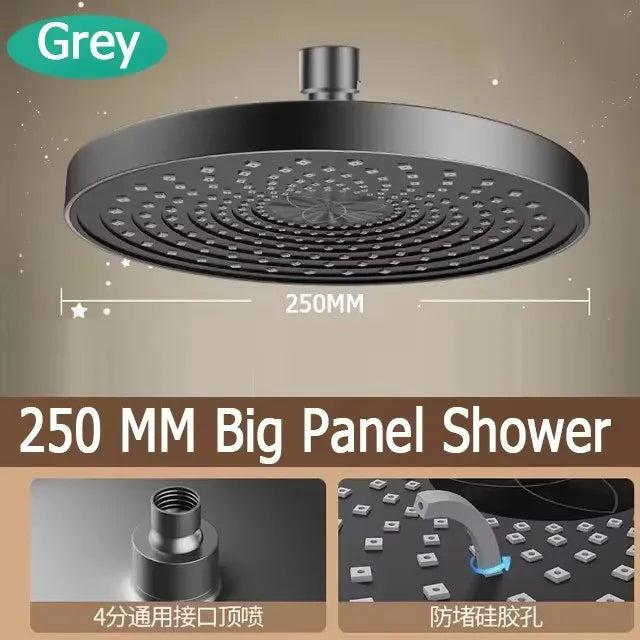 12 Zoll Rund Regen Duschkopf Hochdruck Deckenmontage Großes Panel