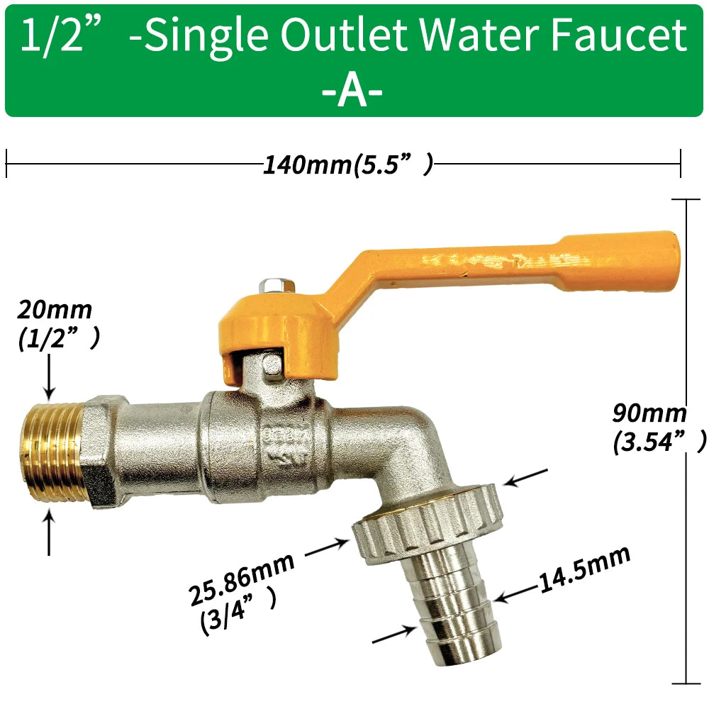 Metall-Gartenschlauch Adapter für Wasserhähne 1/2 Zoll Anschluss - Yabubest - Home & More
