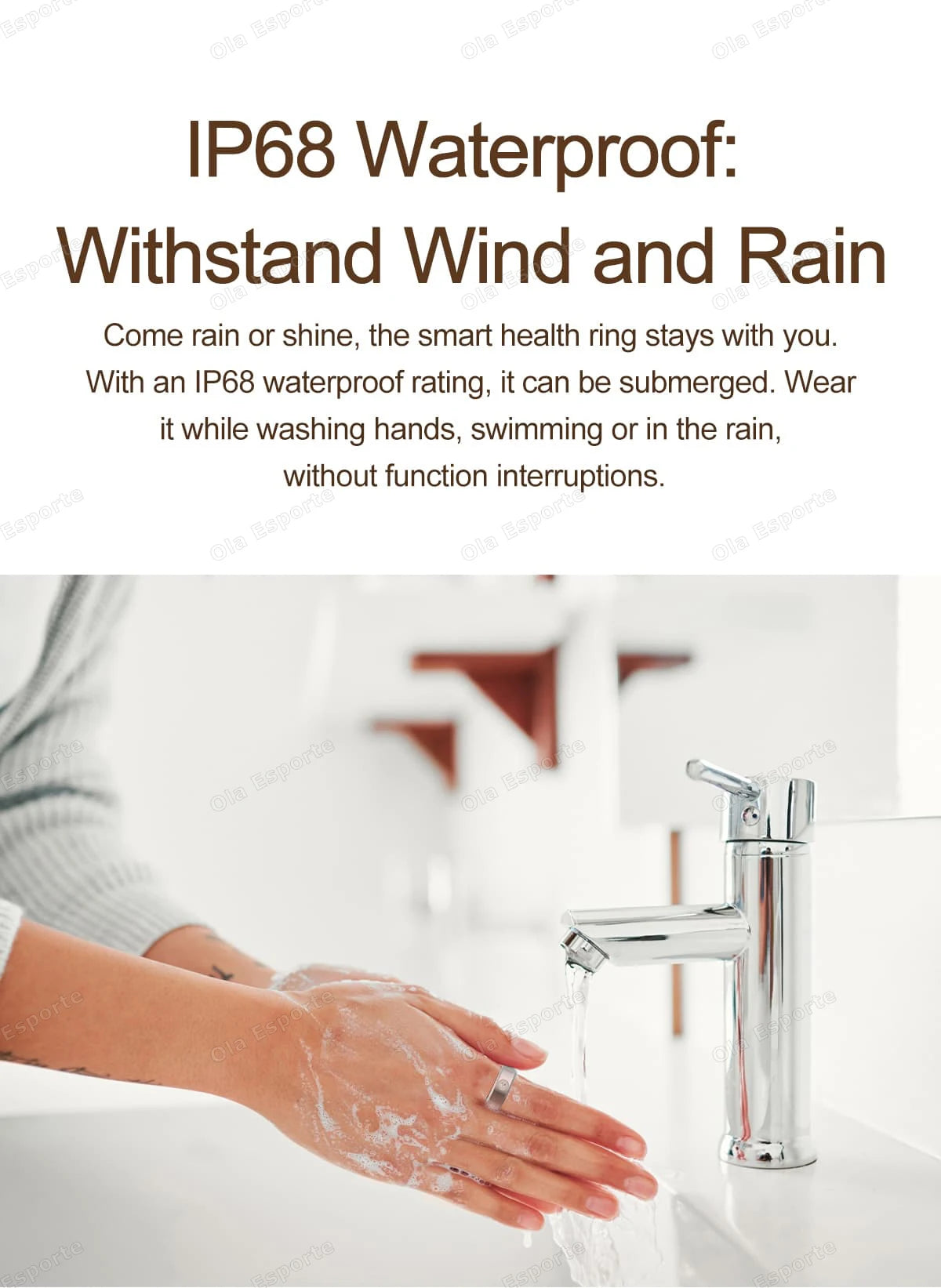 Schmaler Damen Smart Ring mit Schlaf und Gesundheitsmonitor 2025