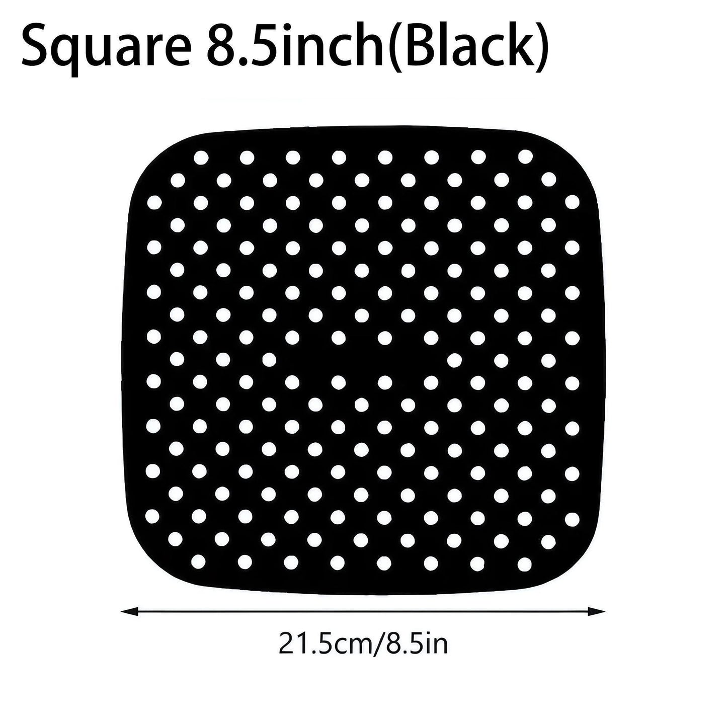 Silikon Heißluftfritteusen-Einlage perforiert rund - quadratisch 7,5-9 Zoll