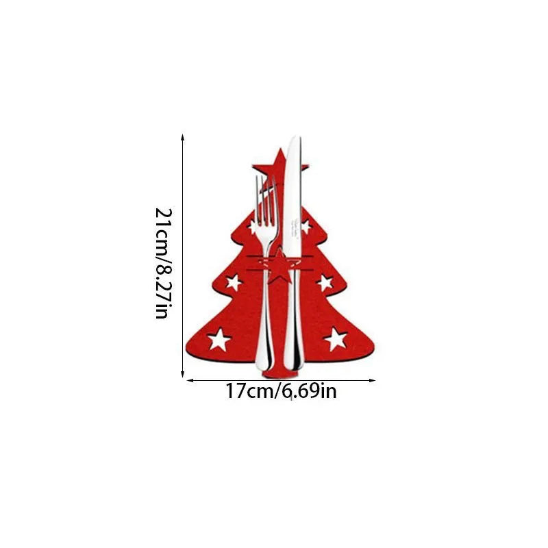 Festliche Besteckhalter und Weinabdeckung für Ihre Weihnachtsfeier