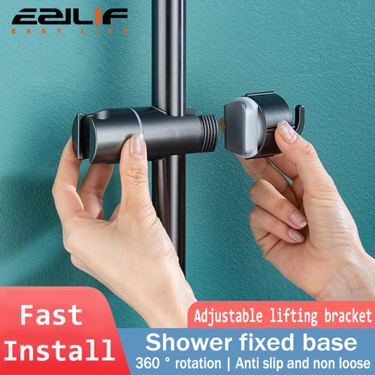 Einstellbarer Duschkopfhalter aus ABS Kunststoff mit Rotation und Schiene-Yabubest - Home & More