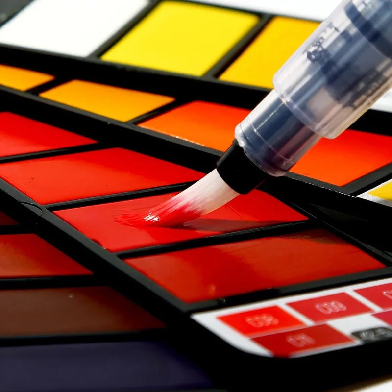 Faltbares Aquarell Set 18/24/36/42 Farben mit Wasserpinsel für Reisen