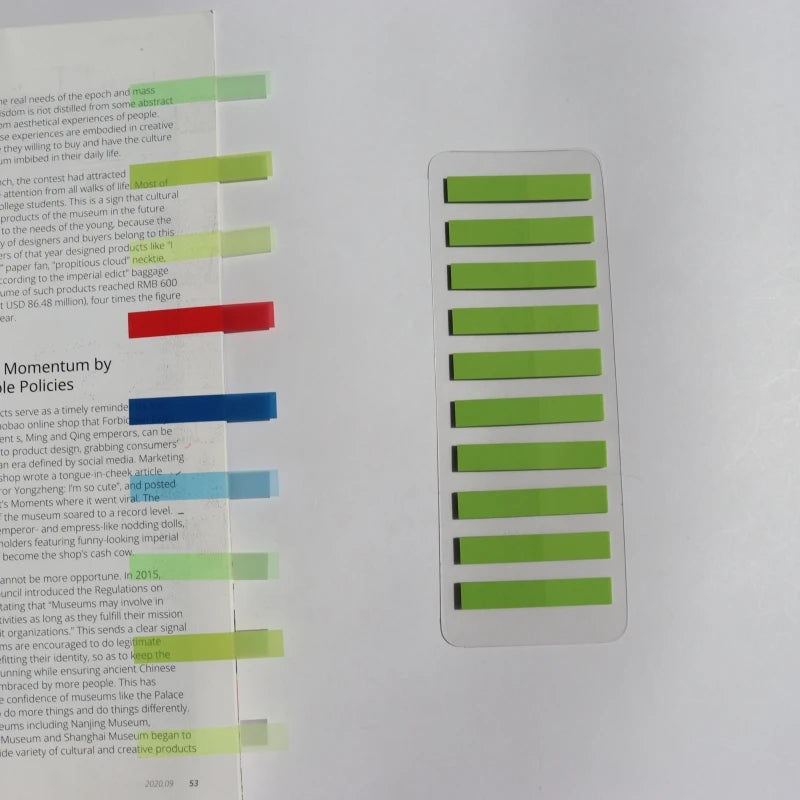 200 selbstklebende farbige Index-Tabs Haftnotizen für Büro und Schule