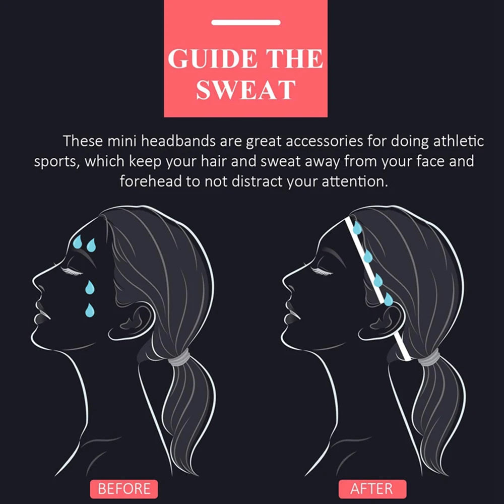 4er Set Sport Stirnbänder – Rutschfest, Elastisch für Yoga & Workout Damen Herren