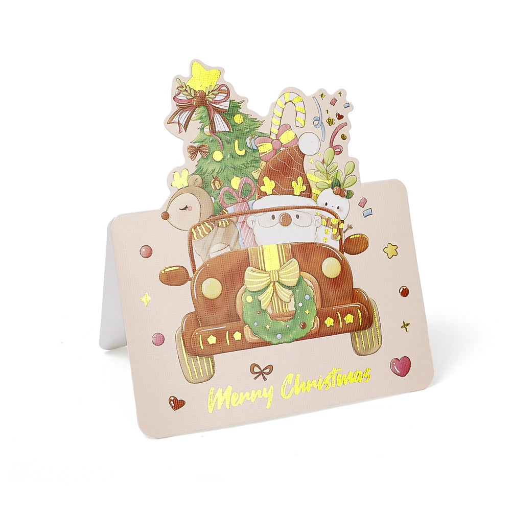 100 Faltbare Weihnachtskarten Grußeinladungen mit Umschlag für Party Zuhause