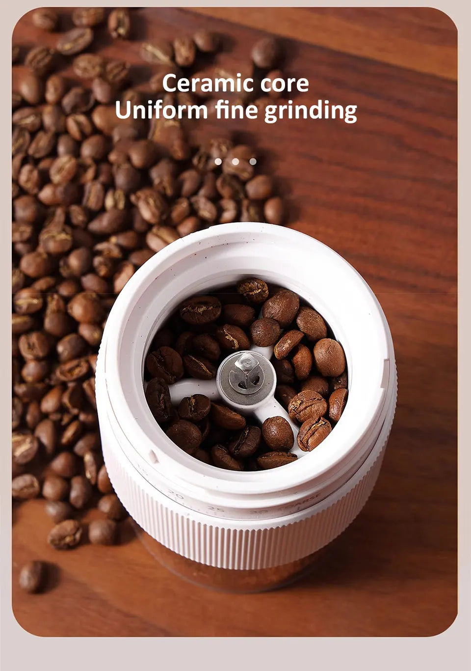 Verstellbare Manuelle Kaffeemühle mit Keramik Mahlkern