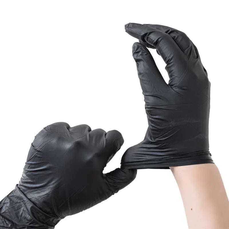 50/100 Stück schwarze Nitrilhandschuhe für den vielseitigen Einsatz