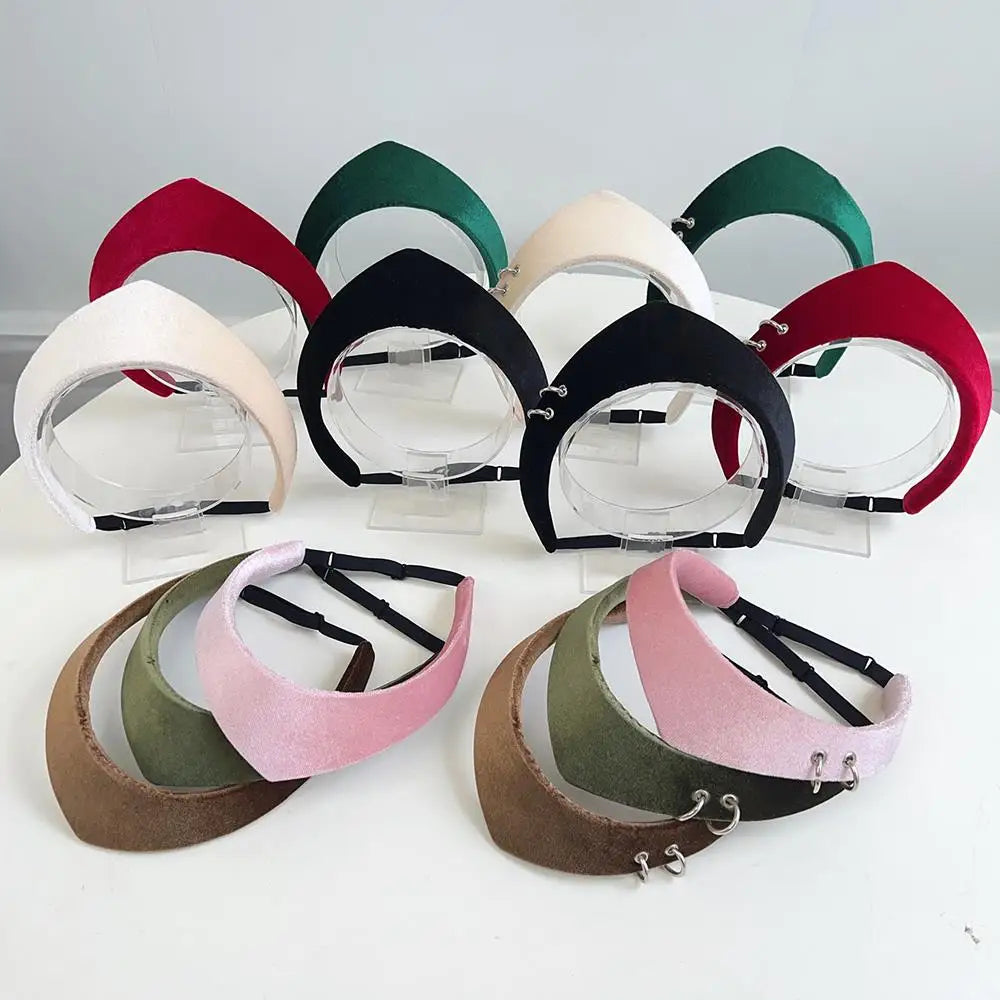 Elegantes Vintage Samt Stirnband mit Kronendekor für Damen und Herren