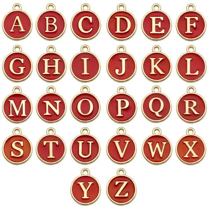 26-teiliges Alphabet Buchstaben Charms Set für DIY Schmuckherstellung