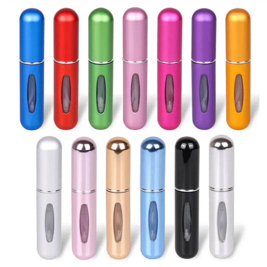 Praktische 5ml Mini Sprühflasche – Nachfüllbar, bunt - ideal für Reisen