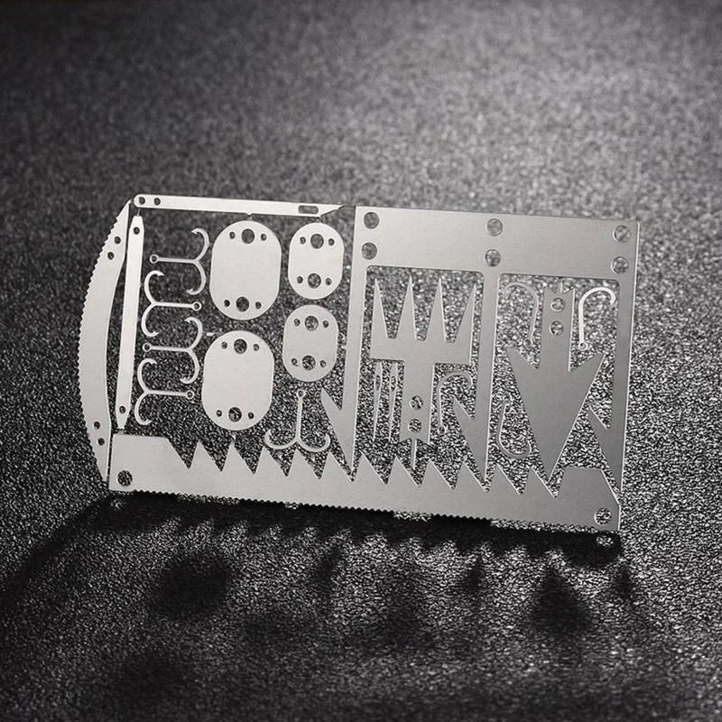 Multifunktionale 22 in 1 Edelstahl Überlebenskarte für Outdoor