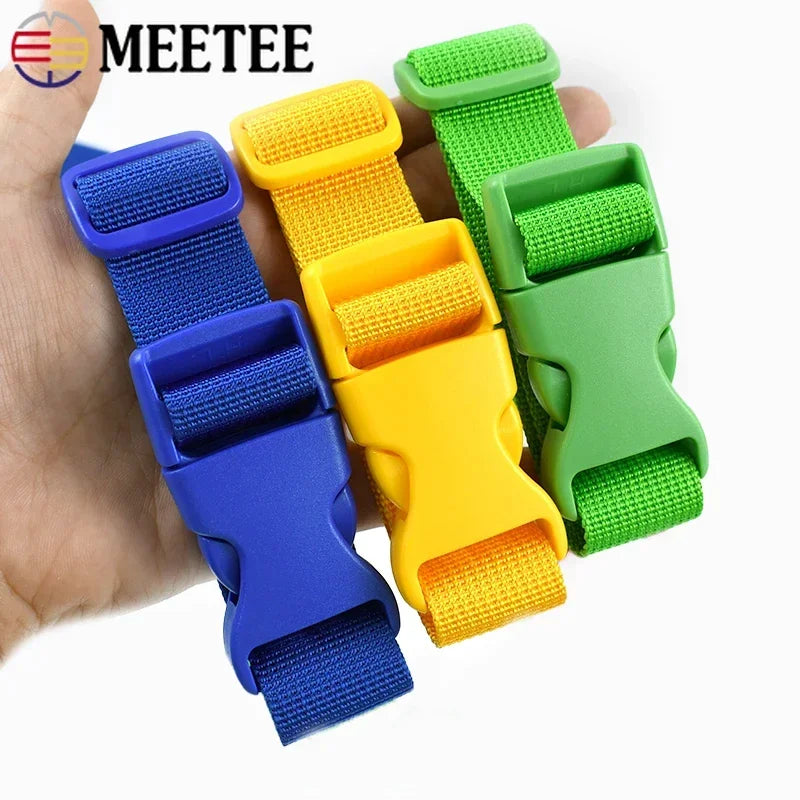 Nylon Gurtband Set 20/25mm Kunststoff Seitenverschluss Tri-Glide Schnallen DIY