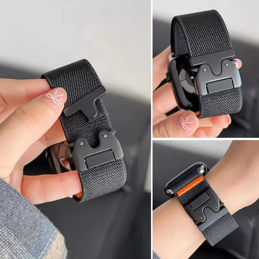 Elastisches Nylonband 2er Set für verschiedene Apple Watch Größen
