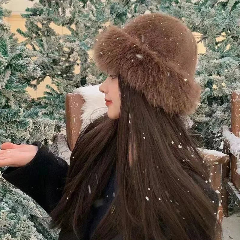 Flauschige Unisex Wintermütze mit Ohrenschutz warm und dick