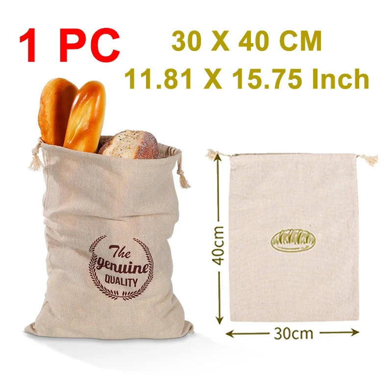 Leinen Brotbeutel Set zur Brot Aufbewahrung ungebleicht nachhalti