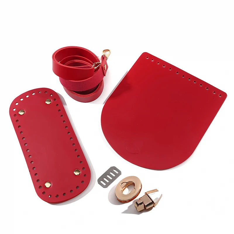 DIY Taschenzubehör: Lederboden Klappe Schulterriemen für Handtaschen