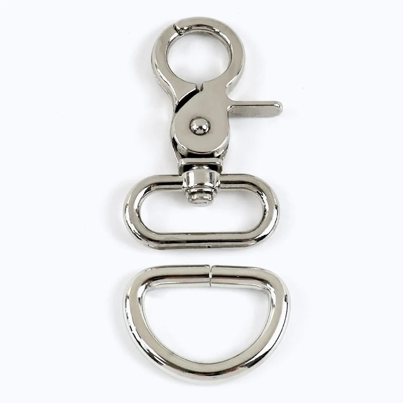 2-5 Sets Metall-Taschenschnallen 20-32mm Karabiner D-Ring Gurtbandhaken
