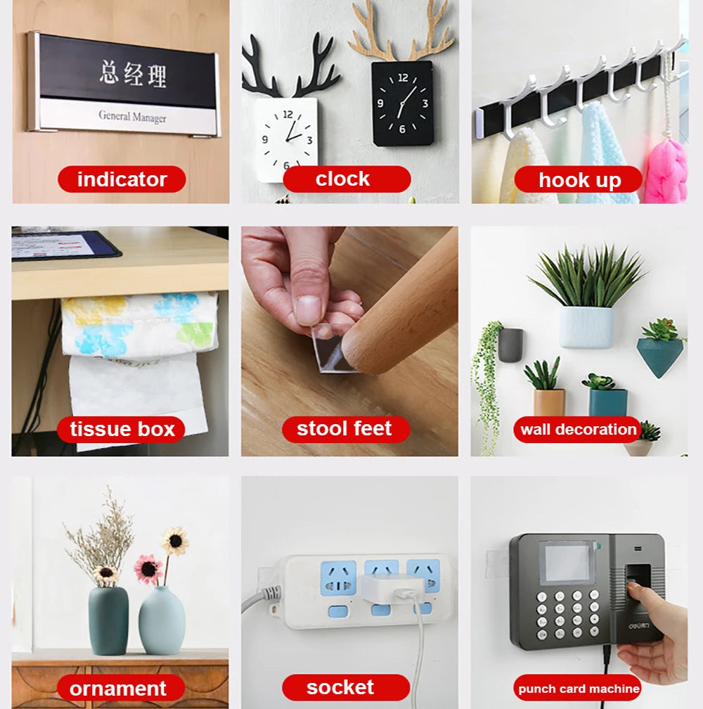 Nano Doppelseitiges Klebeband 1 bis 10 Meter transparent starke Haftung