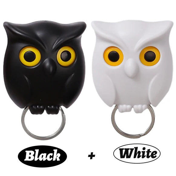 Blinkende Eule magnetischer Schlüsselhaken selbstklebend für Wand und Tür