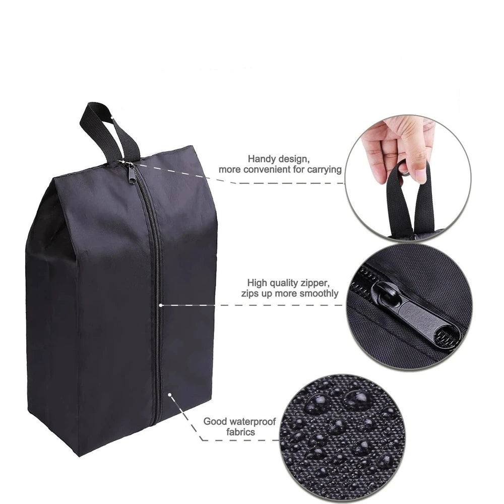 2er/4er Pack Wasserdichte Schuh-Reisetaschen aus Oxford mit Reißverschluss
