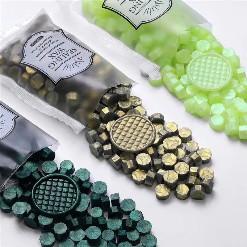 100 Glitzer Wachsperlen für stilvolle Siegel DIY Dekoration