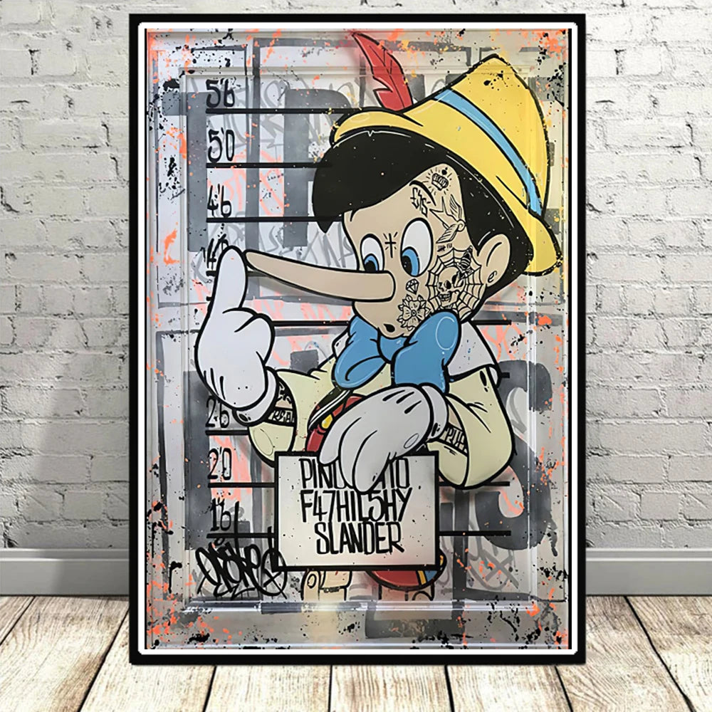 Disney Cartoon Leinwand Poster Mickey Mouse Donald Duck Wandbild