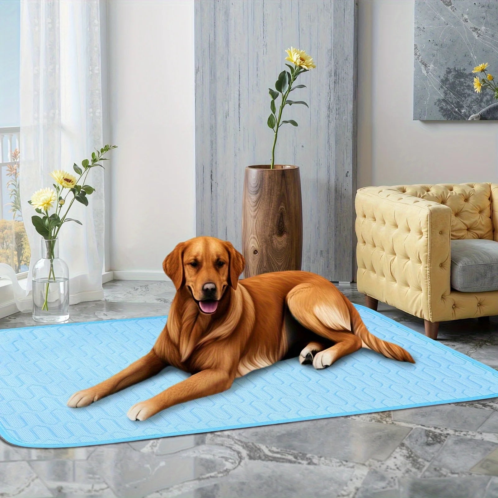2025 Verbesserte Ice-Cool Summer Pet Kühlmatte und Bett, schweißabsorbierender Stoff, erhältlich in 4 Größen für kleine, mittelgroße und große Haustiere-Yabubest - Home & More