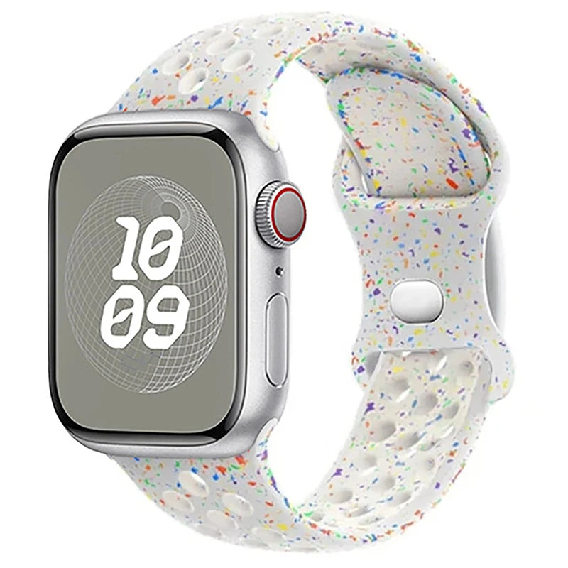 Sportliches Silikonarmband kompatibel mit Smartwatch 38-49 mm Modelle