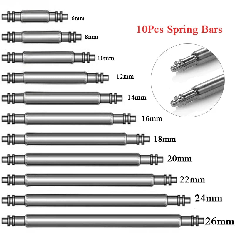 Edelstahl Uhrenarmband Federsteg Stift 6-24mm Universal Ersatz-Yabubest - Home & More
