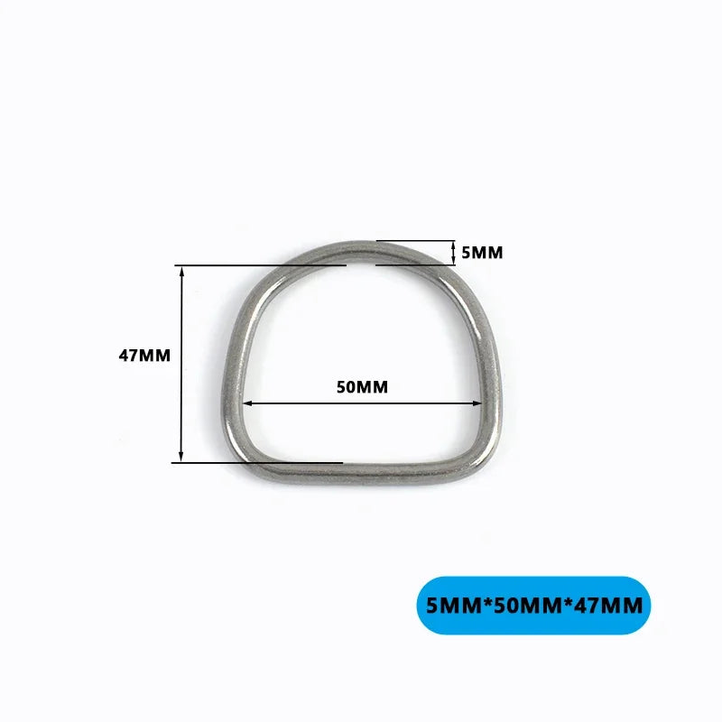 Edelstahl D-Ring Schnallen für Taschen Gurtband Haustierhalsband DIY Zubehör